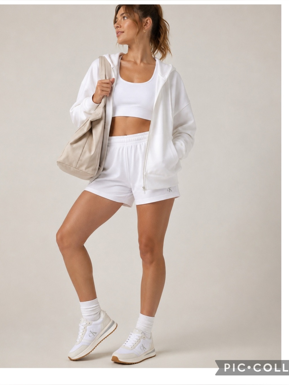 Calvin Klein Jeans White Platform Sneakers NIB Retro Runner Athletic Shoes